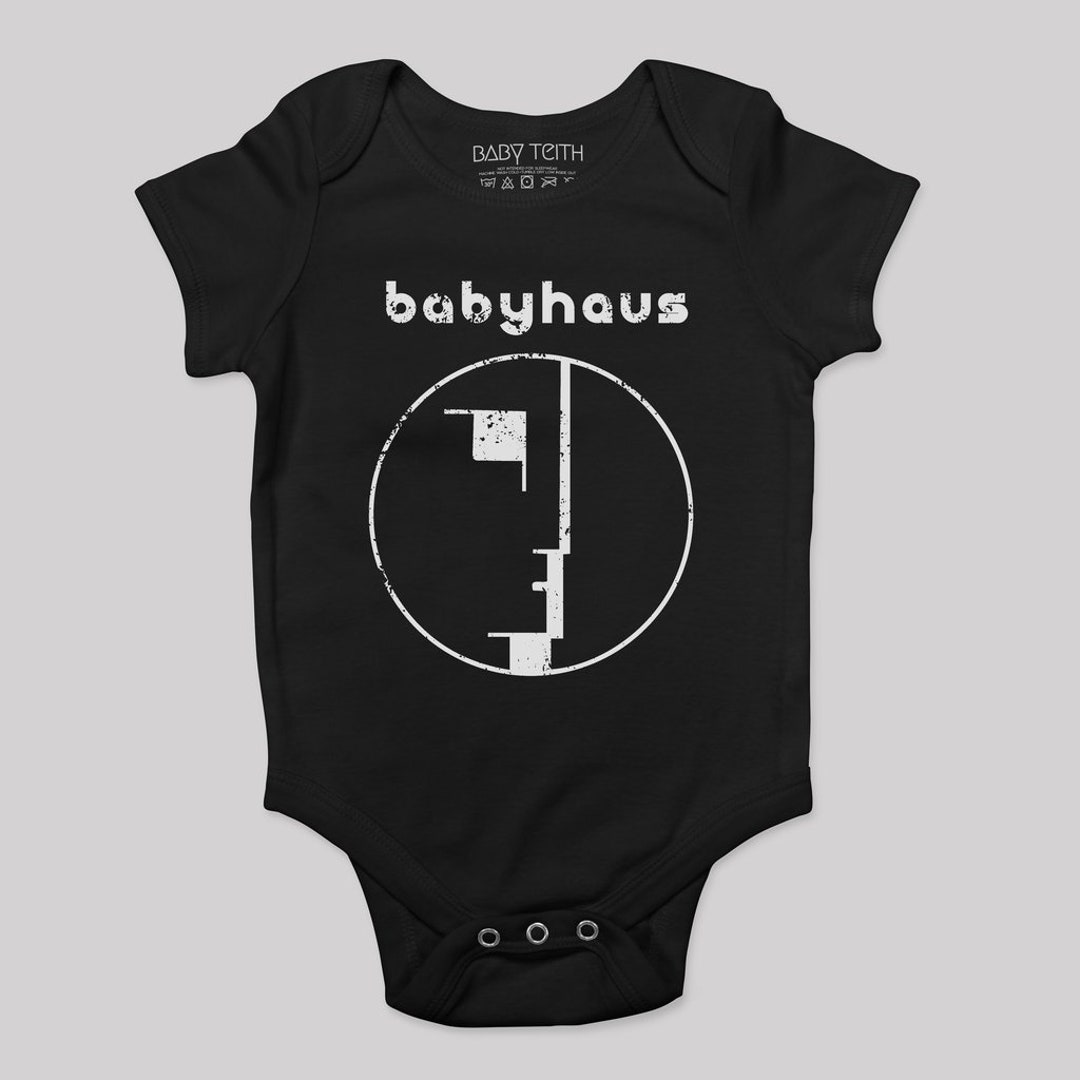 Goth Baby Clothes, Babyhaus Baby Bodysuit Inspired by Bauhaus// Onesie