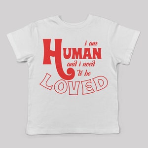 I am Human tee for kids unisex alternative kids fashion the smiths morrissey fan 80s 90s britpop graphic band tee