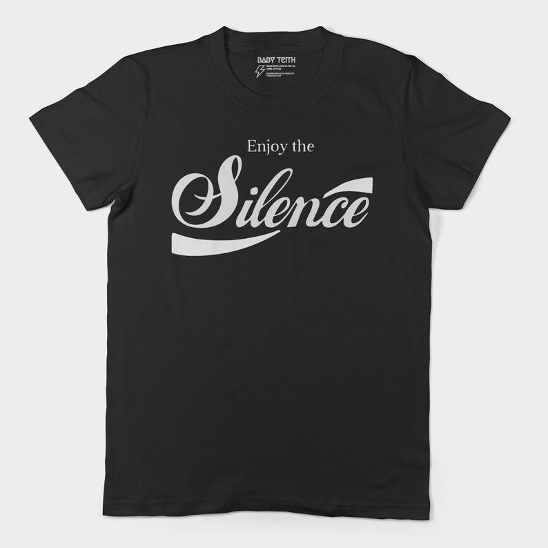 Enjoy the Silence tee// unisex adults depeche mode coca cola music inspired 80s 90s coke can new wave dark wave goth adults image 3