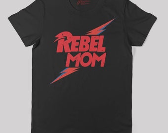 Rebel Mom tee// short sleeves unisex black white tee cool moms post punk rock music inspired