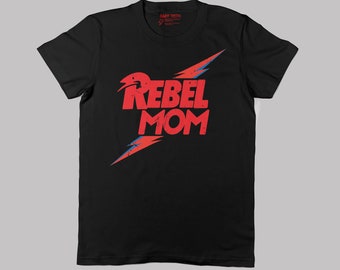 Rebel Mom Tee - Baby Teith - Cool Mother's Day Gift for 80s New Wave Music Rocker Mama