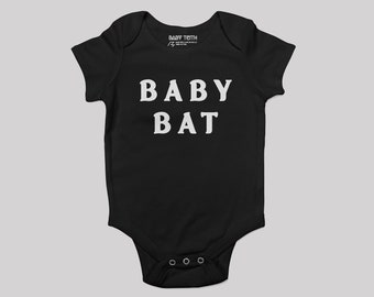 Baby Bat bodysuit// goth kids unisex babies family halloween inspired black romper