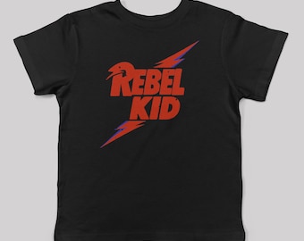 Rebel Kid tee// unisex music 80s david bowie ziggy stardust inspiredcool kids fashion