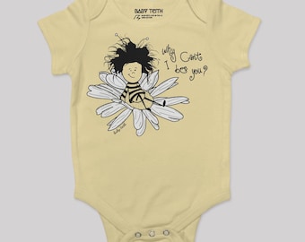 Why can't I bee you baby bodysuit// the cure fans inspired music cool baby clothes baby onesies 80s 90s new wave dark wave post punk goth