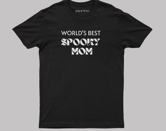 World's Best Mom Tee - Baby Teith - Goth Mom Graphic Print Tee for Halloween Shirt for Spooky Mothers Day Gift