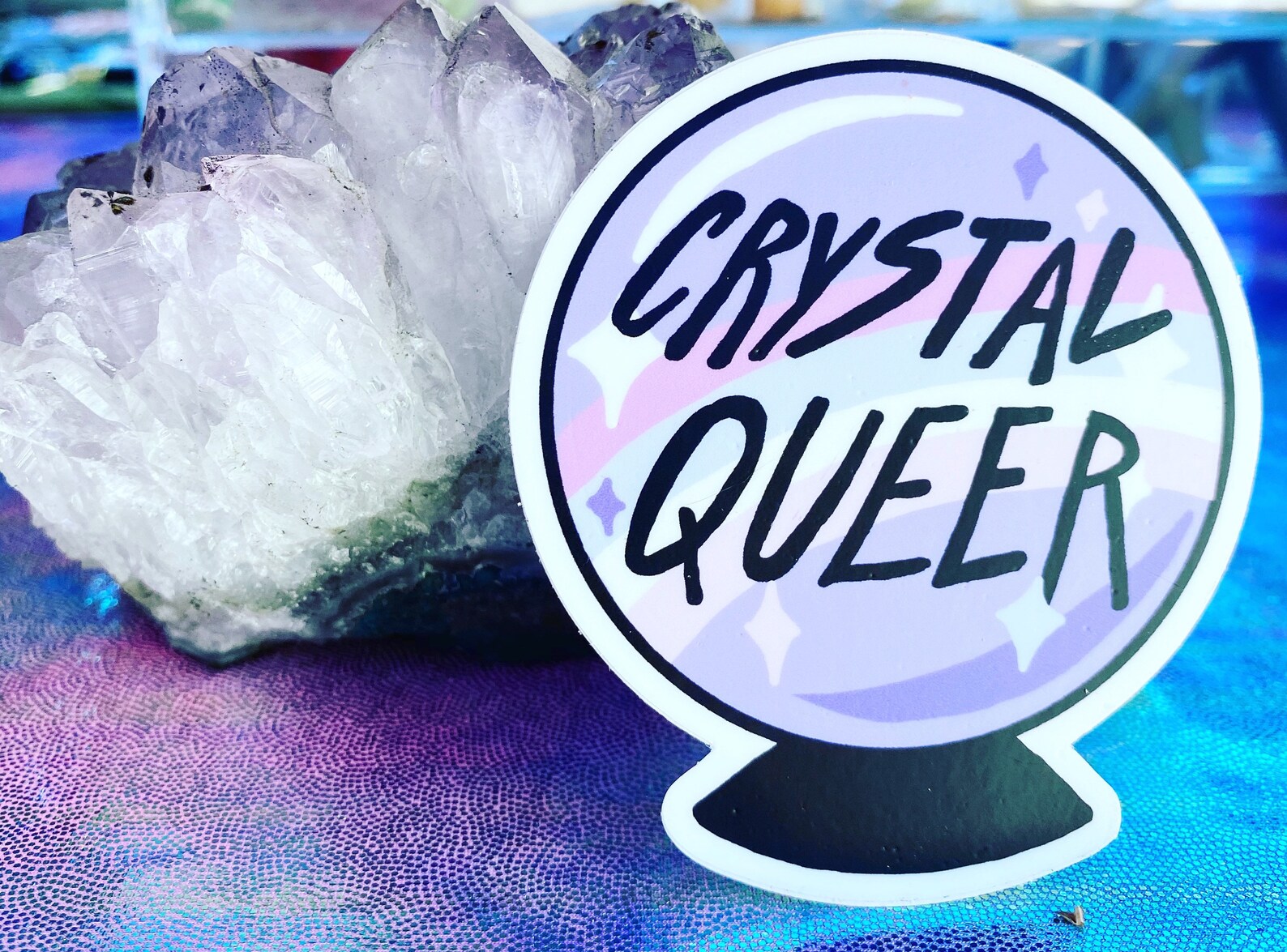Crystal Queer Sticker Etsy
