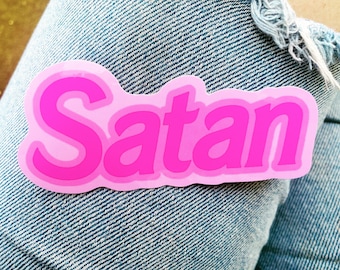 Etiqueta engomada de satanás