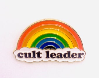 Cult leader enamel pin