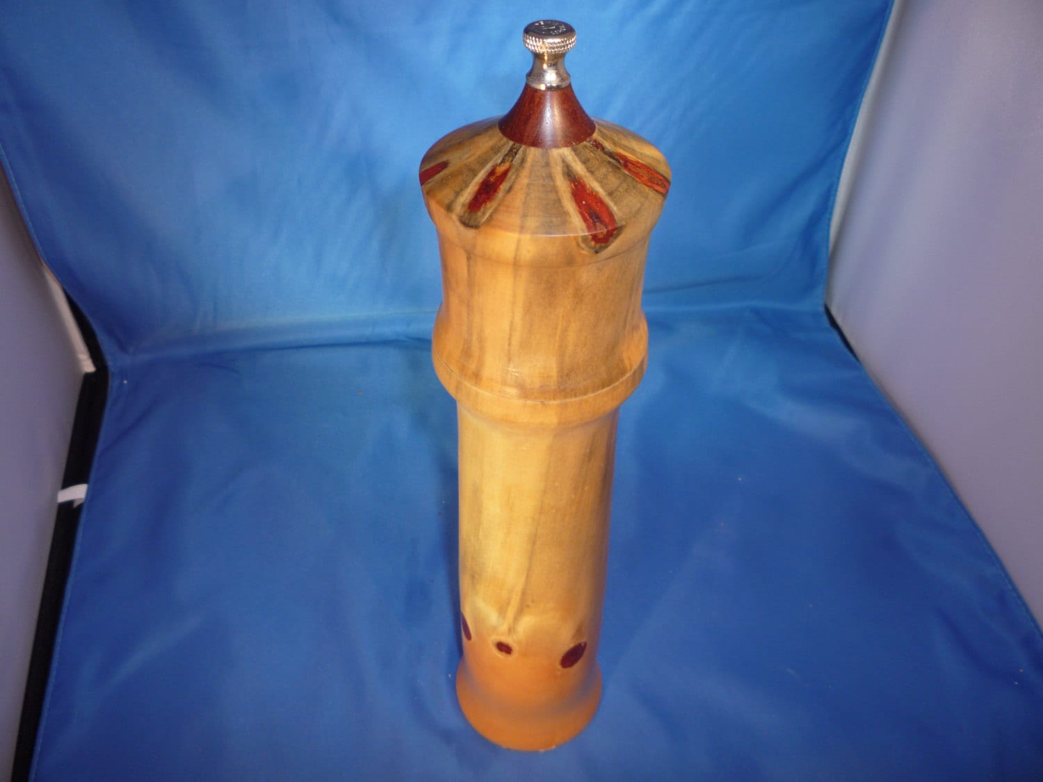 12 inch spalted Norfolk Island Pine lighthouse form Peppermill