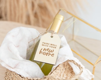New Home Tag • cutest wine tag for new homeowners and real estate agent gifts! • housewarming gift