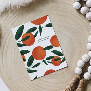 Citrus Groves Illustration Art Print, Orange art, kitchen art