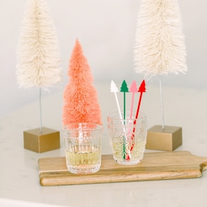 Christmas Tree Drink Stirrers (build a set) • holiday swizzle sticks | Christmas stir sticks | Holiday cocktail | Christmas party decor