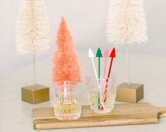 Christmas Tree Drink Stirrers (build a set) • holiday swizzle sticks | Christmas stir sticks | Holiday cocktail | Christmas party decor