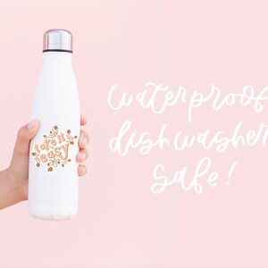 Boho Vinyl Sticker • waterproof and weatherproof sticker • retro sticker • take it easy • hand lettered