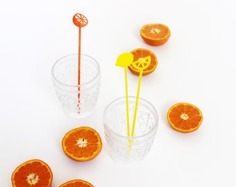 Details about   4 glass Fruits foodpicks small swizzle stick stirrers Handmade Pears Apples