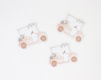 Golf cart magnet • illustrated magnet • boho gift • golf gift • cute magnet