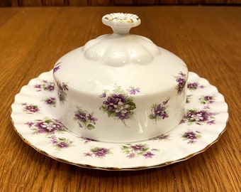 Royal Albert Sweet Violets Covered Butter Dish