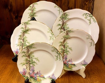 Royal Albert Greenwood Tree with Gold Trim Dinnerware, Choice of Size