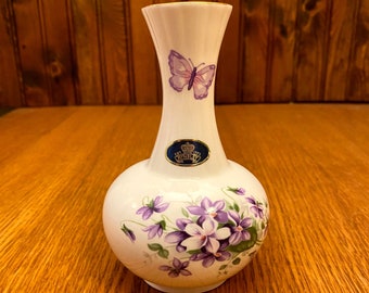 Aynsley Fine Bone China Wild Violets Bud Vase, Purple Flowers - Etsy