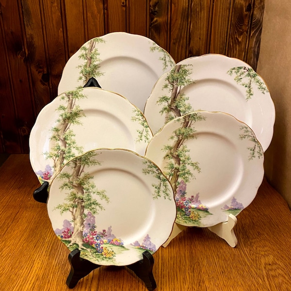 Royal Albert Greenwood Tree with Gold Trim Dinnerware, Choice of Size