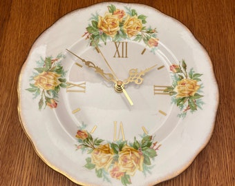 Royal Albert Tea Rose Yellow Large Wall Clock