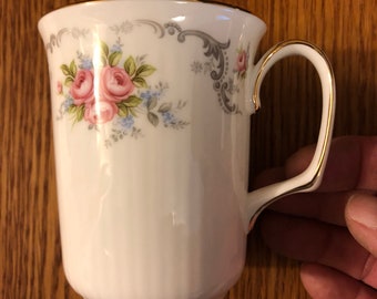 Royal Albert Tranquility Salt and Pepper Set Tranquillity Pink Cabbage Rose China Salt and Pepper