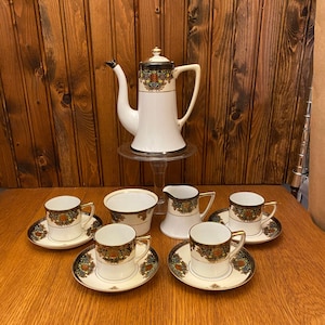 Noritake Tea Set for 4 with Cream and Sugar Bowl, Made in Japan