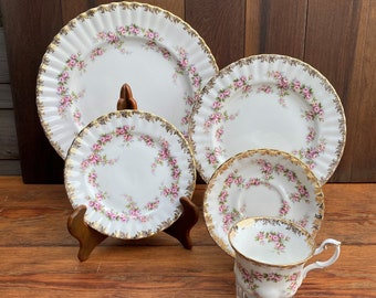 20 Piece Royal Albert Dimity Rose Service For4, Dinnerware Set - Etsy