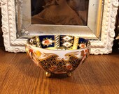 Rare Davenport, Old Imari, China 3 Ball Feet Open Sugar Bowl