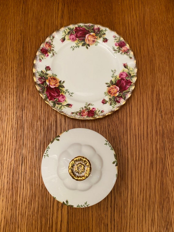 ロイヤルアルバート オールドカントリーローズ バターディッシュ