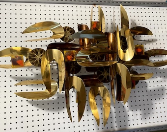Stephen Chun Mid Century Modern Brutalist Wall Metal Art