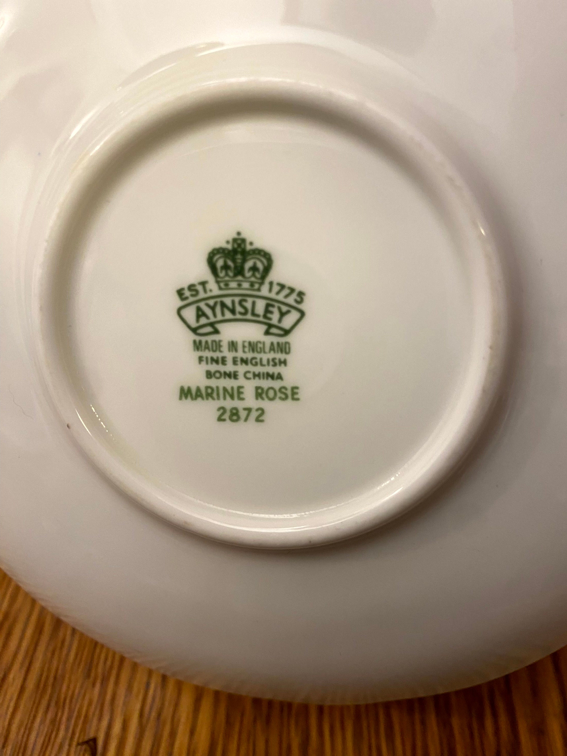 エインズレイ MARINE ROSE プレート23cm 大皿 薔薇 AYNSLEY