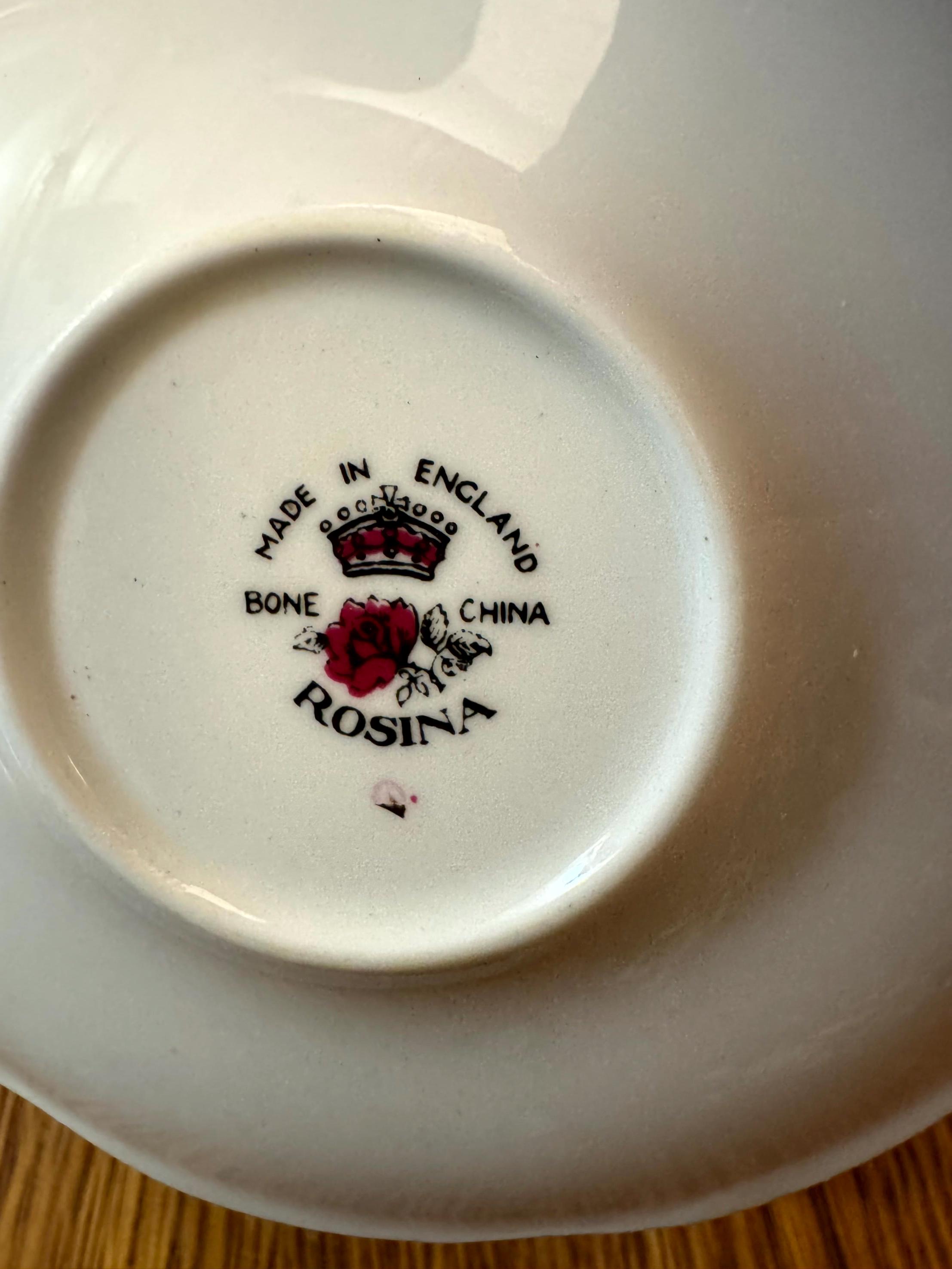 Rosina Fine Bone China Pink Cherry Blossoms Chintz Teacup and