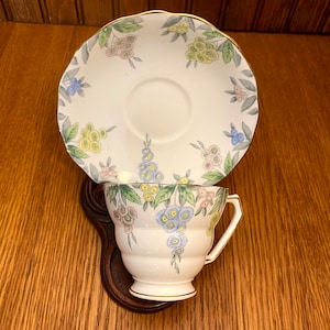 Vintage Samuel Radford, Cressy, Hand Painted Tea Cup and Saucer, Floral China