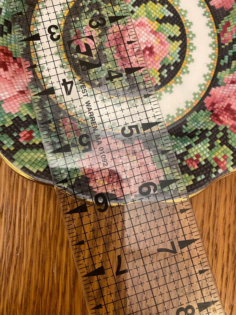 Royal Albert Crown China Needle Point Plates. Choice of Size, Pink Roses on Black Background image 6