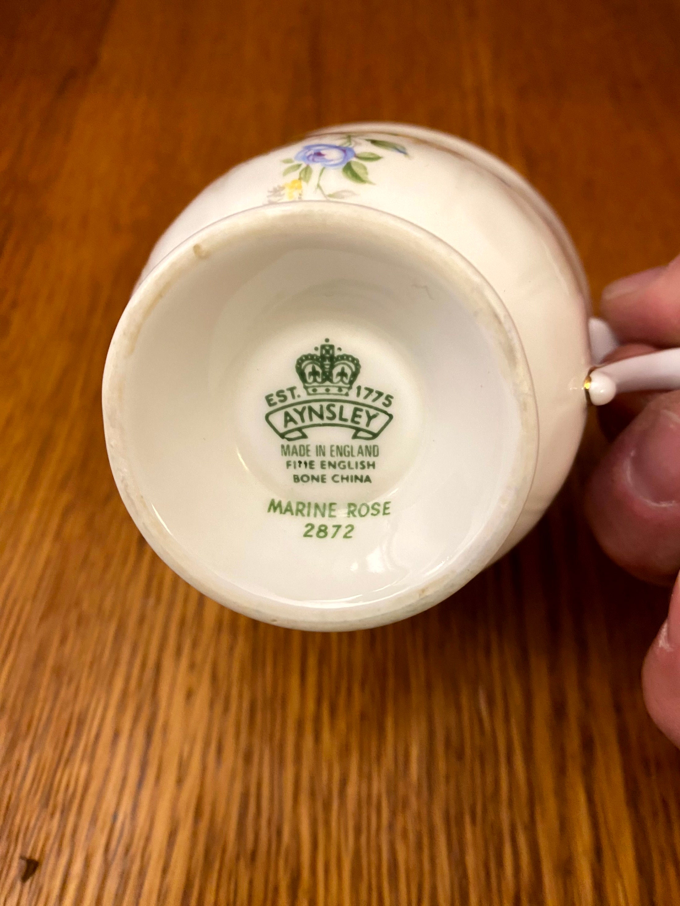 エインズレイ MARINE ROSE プレート23cm 大皿 薔薇 AYNSLEY