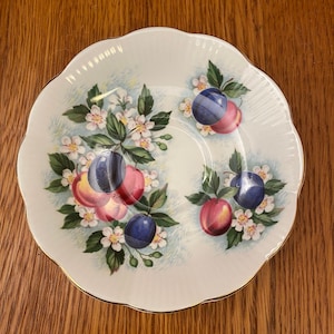 Royal Albert Orchard Series Harvest Pear Orphaned Saucer, Sugar Plum Replacement Saucer