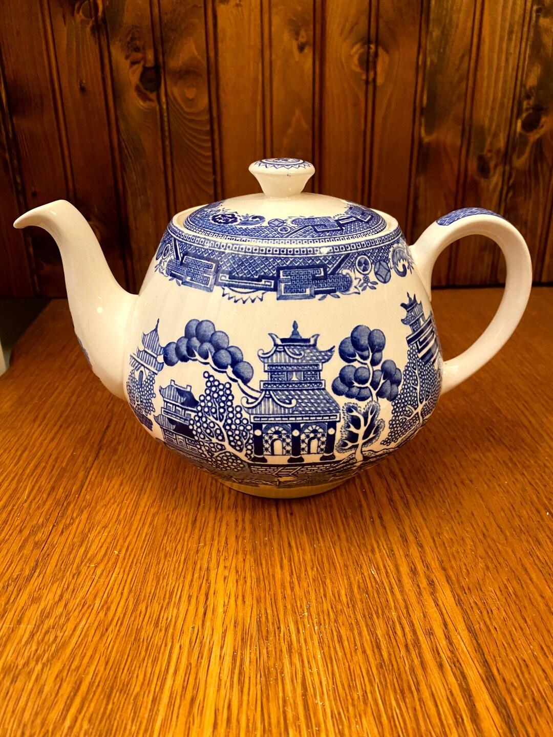 Alfred Meakin England Old Willow Teapot Blue Willow Tea Pot Etsy UK
