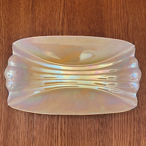 ROYAL Winton Grimwades Lustreware Yellow Iridescent Dessert Plate