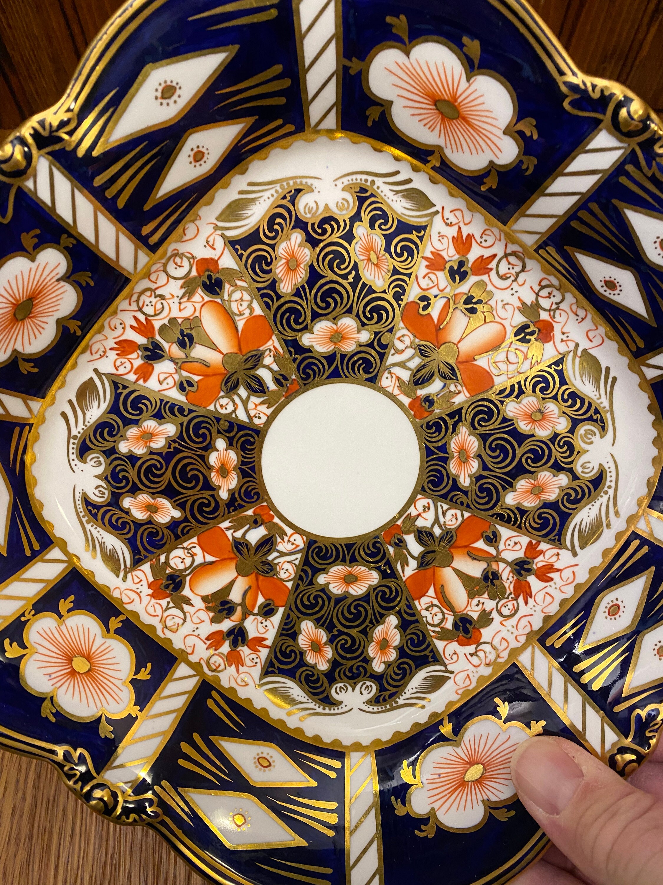 Rare, Royal Crown Derby, Traditional Imari, Lozenge Shape, Acorn