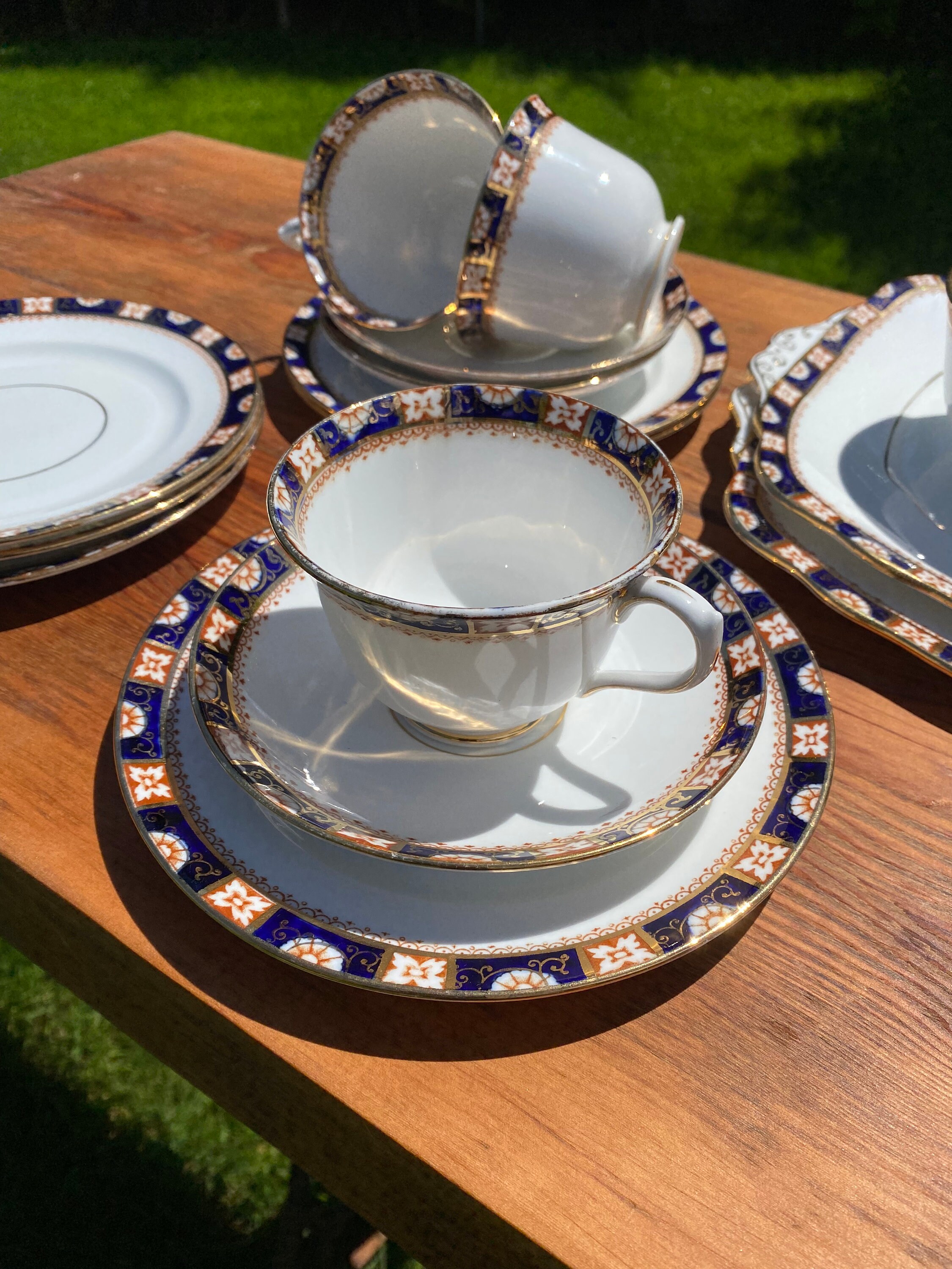 ロイヤルアルバート クラウンチャイナ 伊万里 4251 デザートセット 28