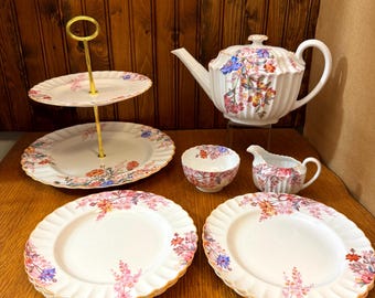 Spode Chelsea Garden Tea Set With Dessert Plates for 4, Copeland
