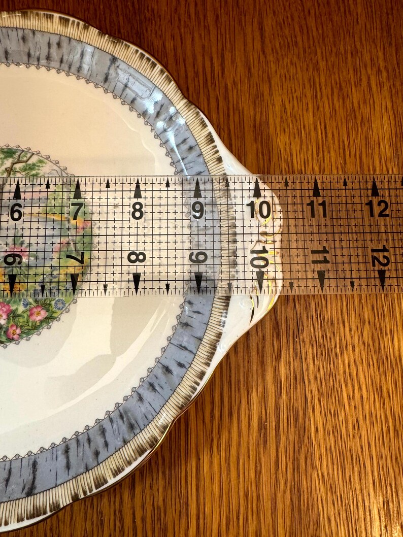 Pu&ograve; includere: Un piatto in ceramica bianca con un motivo floreale blu e oro. Il piatto ha un diametro di 25,4 cm.
