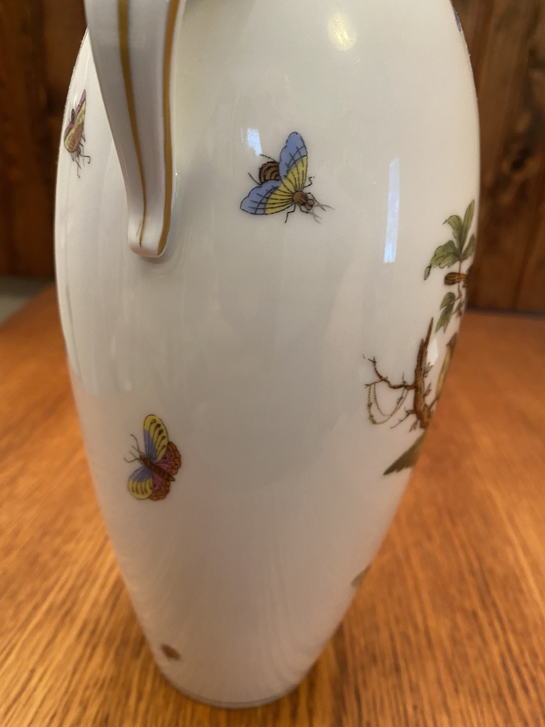 Vintage Hungarian Porcelain Herend Rothschild Bird Insects