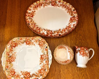 Very Rare, Victorian Rust Tea Set by Samuel Radford, Pattern 469