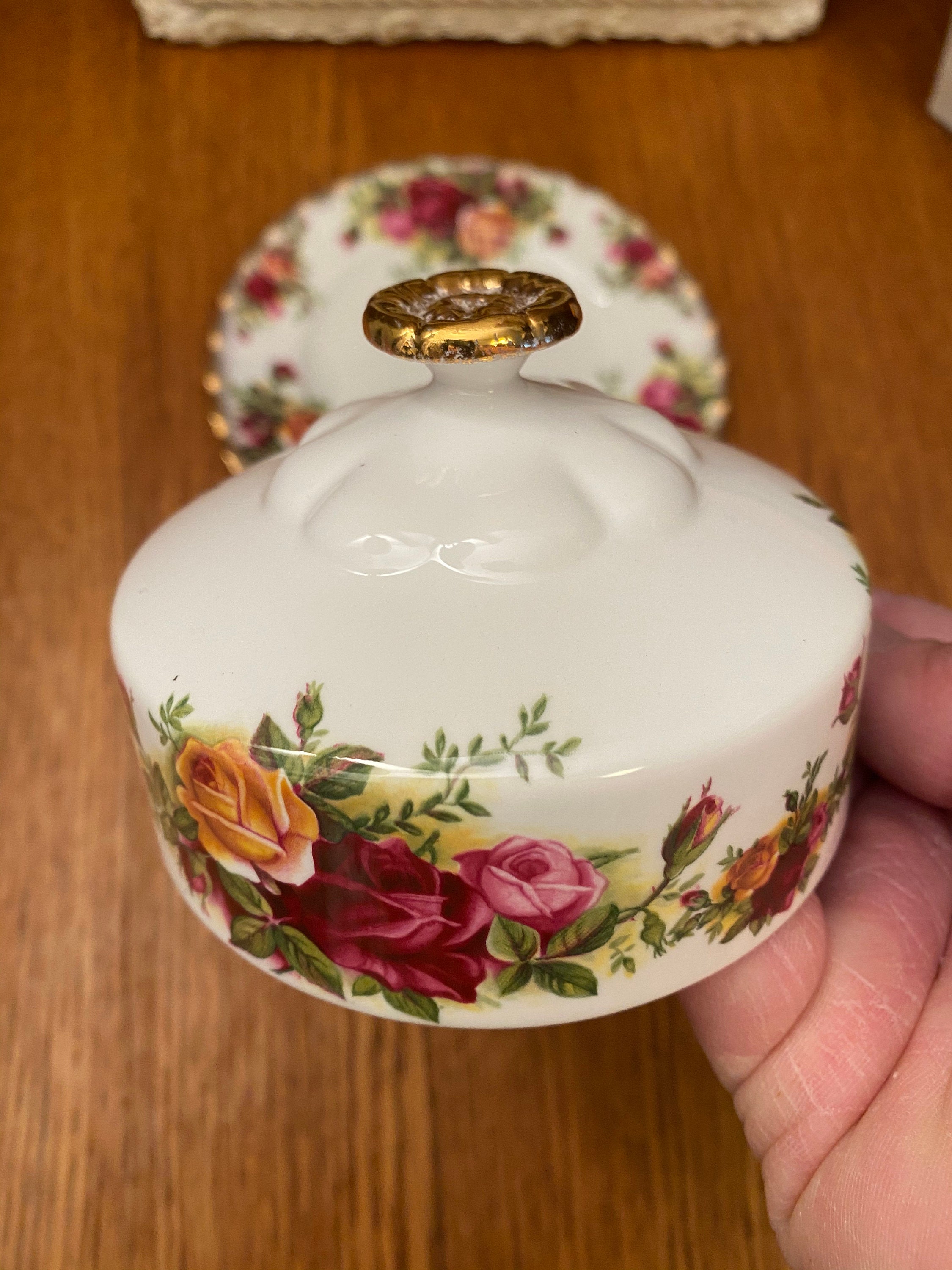 ロイヤルアルバート オールドカントリーローズ バターディッシュ