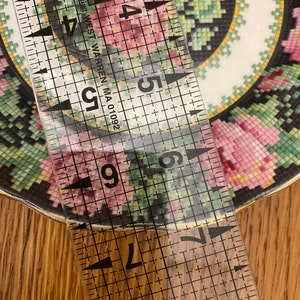 Royal Albert Crown China Needle Point Plates. Choice of Size, Pink Roses on Black Background image 7