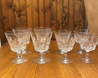 Stuart Crystal, England, Set von 8 Weingläsern, 4 von je 2 Größen