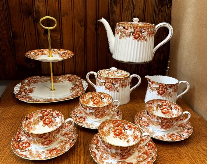 Rust Tea Logo Very Rare, Victorian Rust Tea Set by Samuel Radford, Pattern 469 - Etsy
