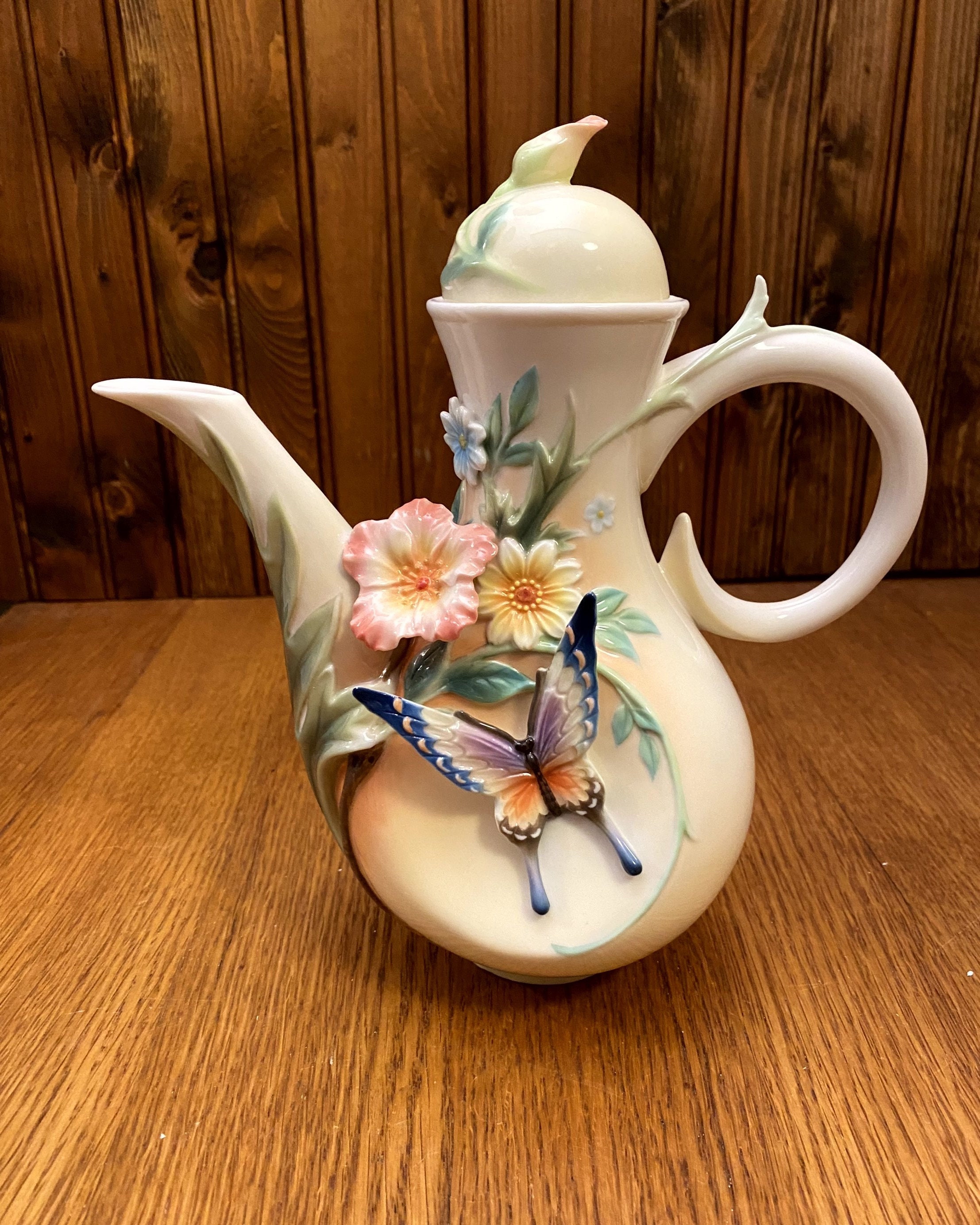 宅配便配送 Franz Collection Fluttering Beauty Flower and Butterfly 工芸品